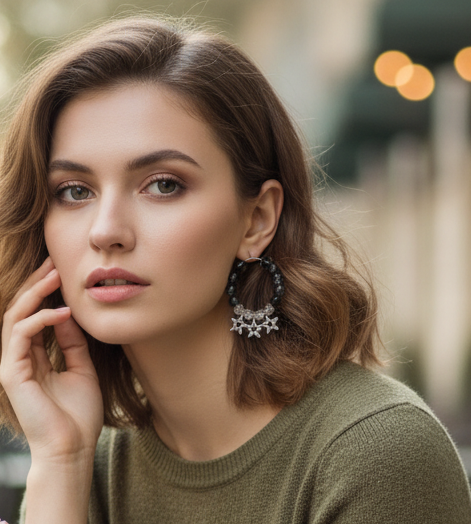 Starlight Charm Beaded Earring & Bracelet Set – Personally Handcrafted