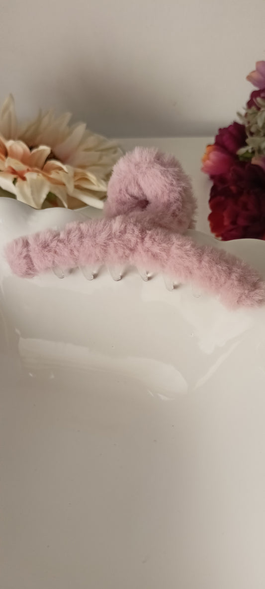 Fluffy Furry Claw Hair Clip - 11.5 cms