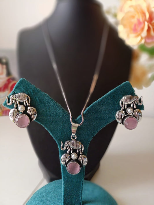 Earring, Pendant with Chain Combo