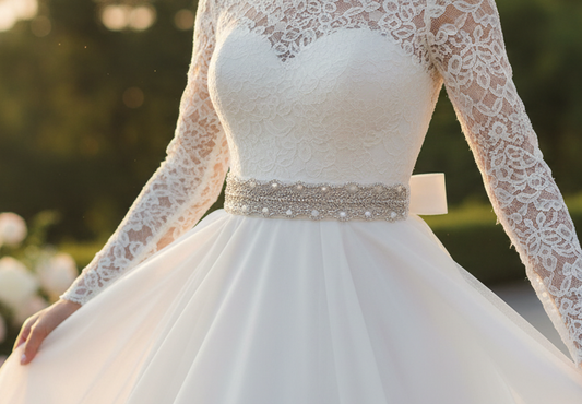 Silver Crystal Bridal Sash Waistband – Personally Handcrafted