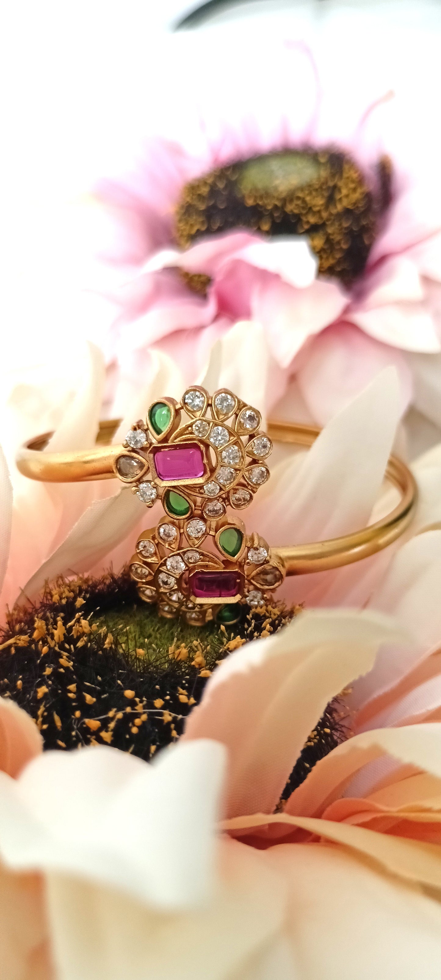 Exquisite Ruby & Emerald Kundan Bracelets