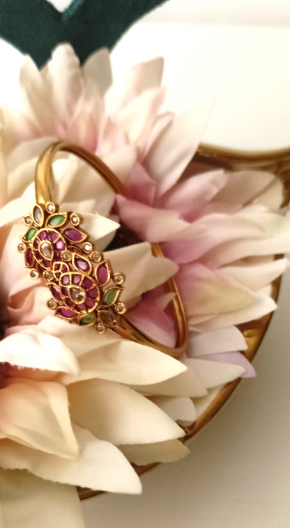 Exquisite Ruby & Emerald Kundan Bracelets