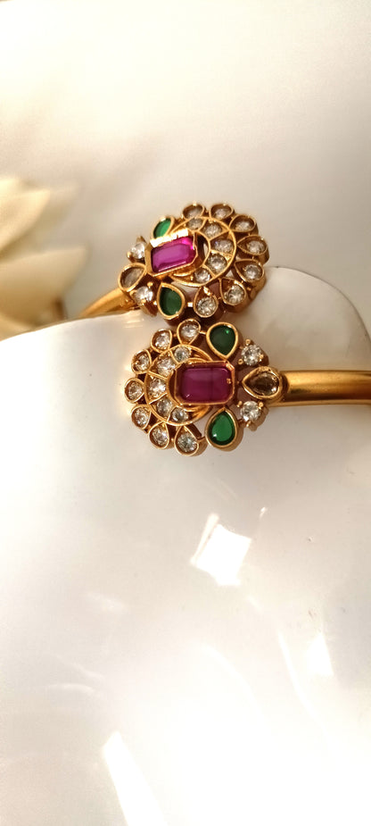 Exquisite Ruby & Emerald Kundan Bracelets