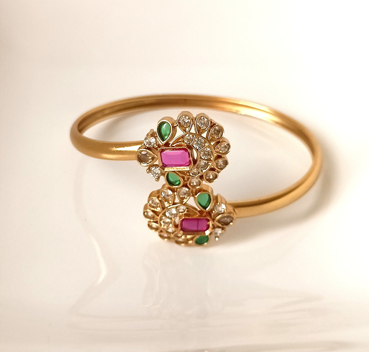 Exquisite Ruby & Emerald Kundan Bracelets