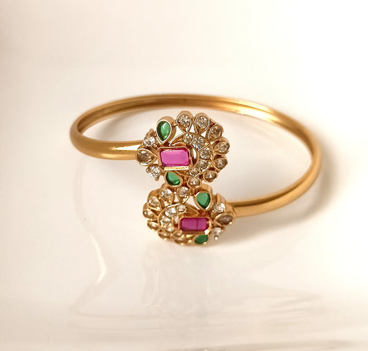 Exquisite Ruby & Emerald Kundan Bracelets