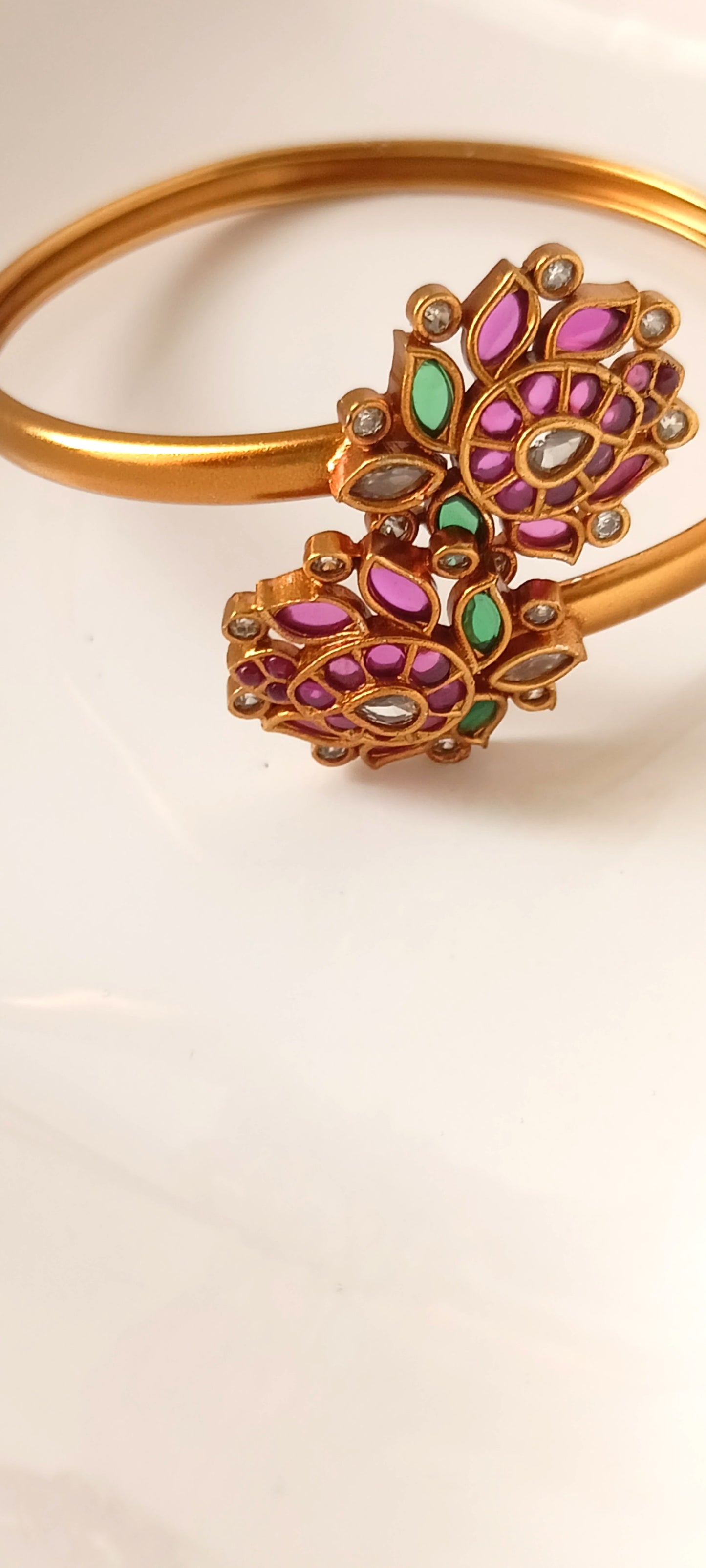 Exquisite Ruby & Emerald Kundan Bracelets