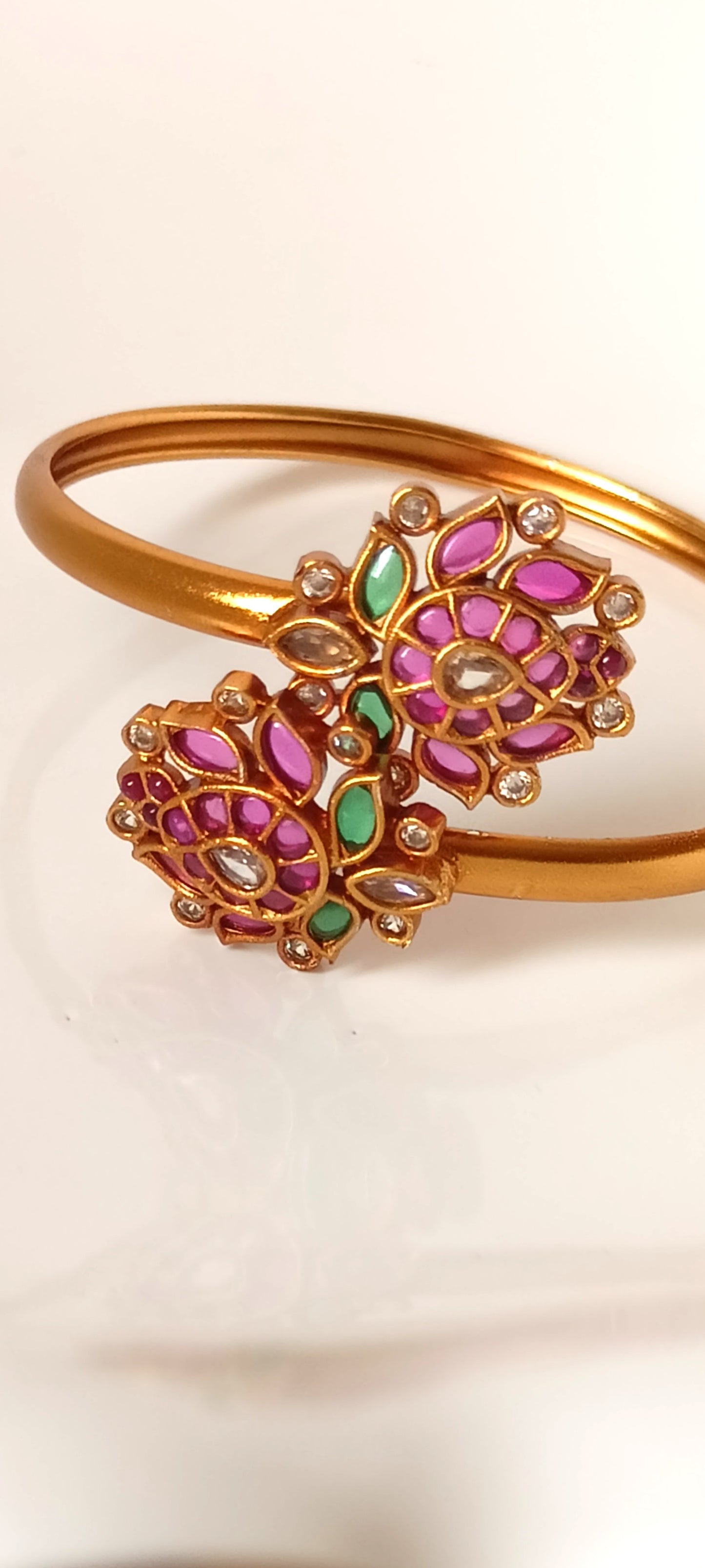 Exquisite Ruby & Emerald Kundan Bracelets
