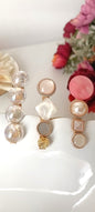 Glitter Bead & Modern Mixed Gem Hair Clip Set – Pink, Pearl & Metallic Sparkle