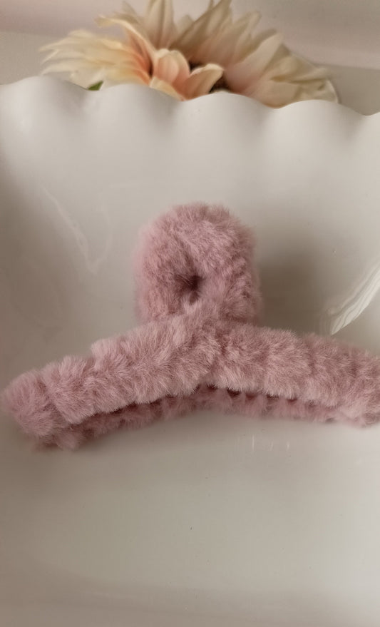 Fluffy Furry Claw Hair Clip - 11.5 cms