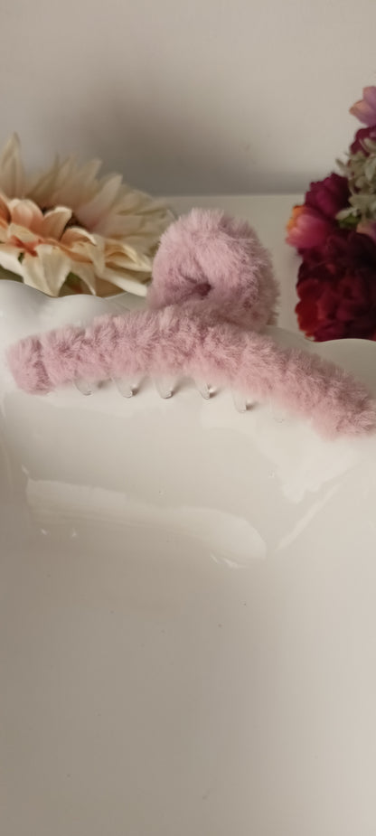 Fluffy Furry Claw Hair Clip - 11.5 cms