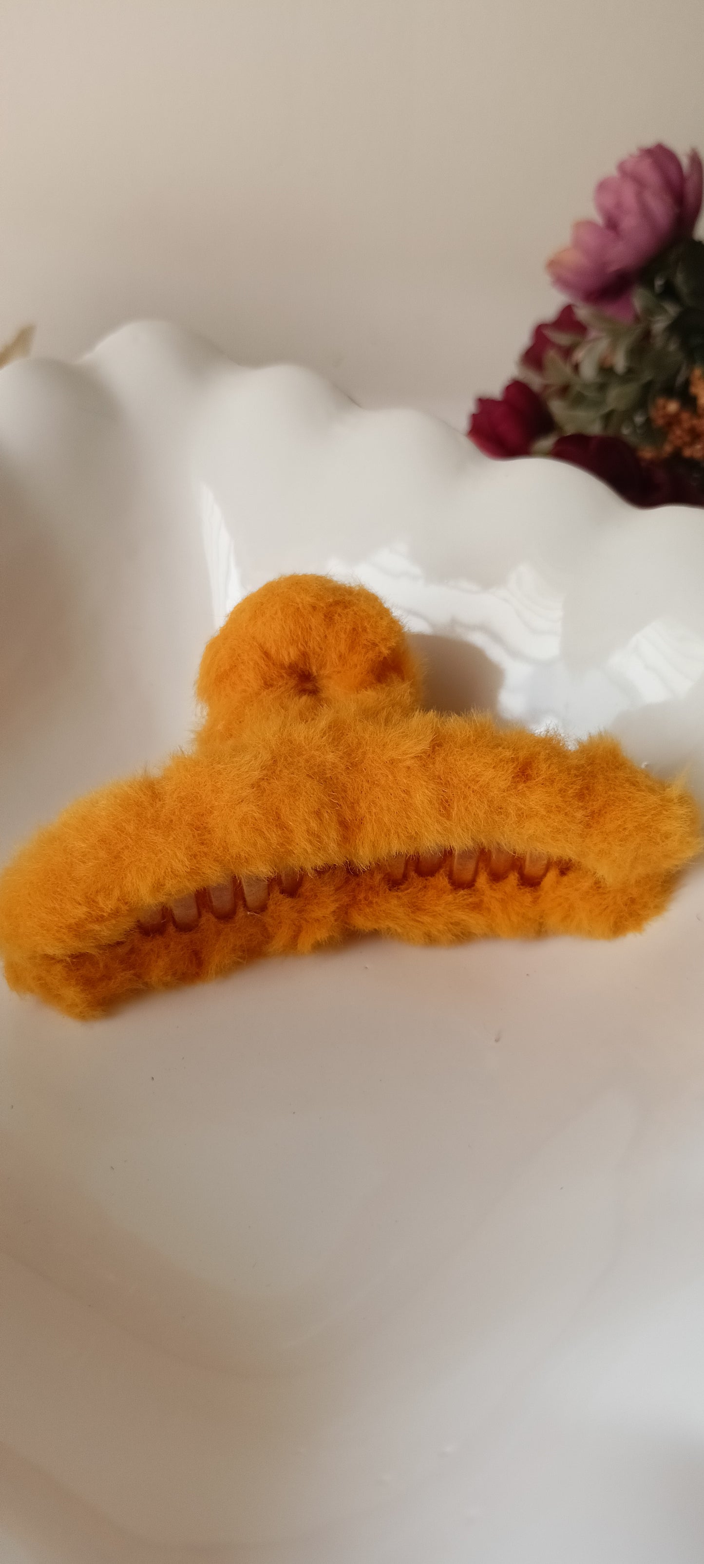 Fluffy Furry Claw Hair Clip - 11.5 cms