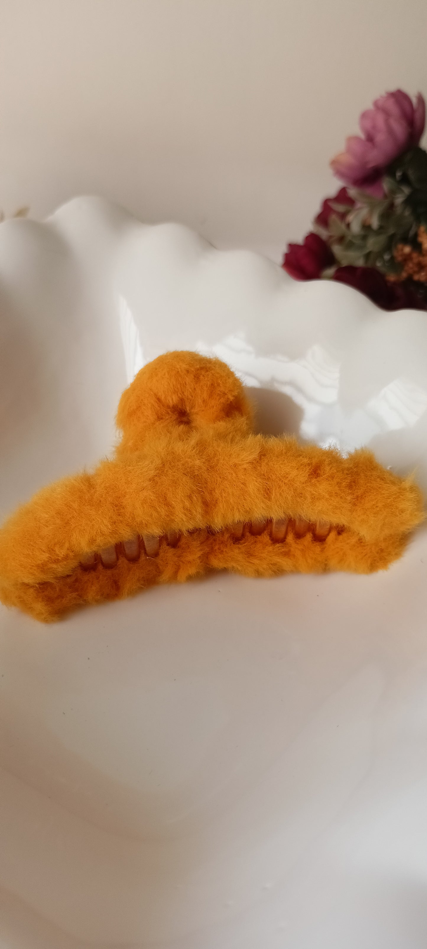 Fluffy Furry Claw Hair Clip - 11.5 cms