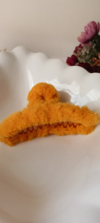 Fluffy Furry Claw Hair Clip - 11.5 cms