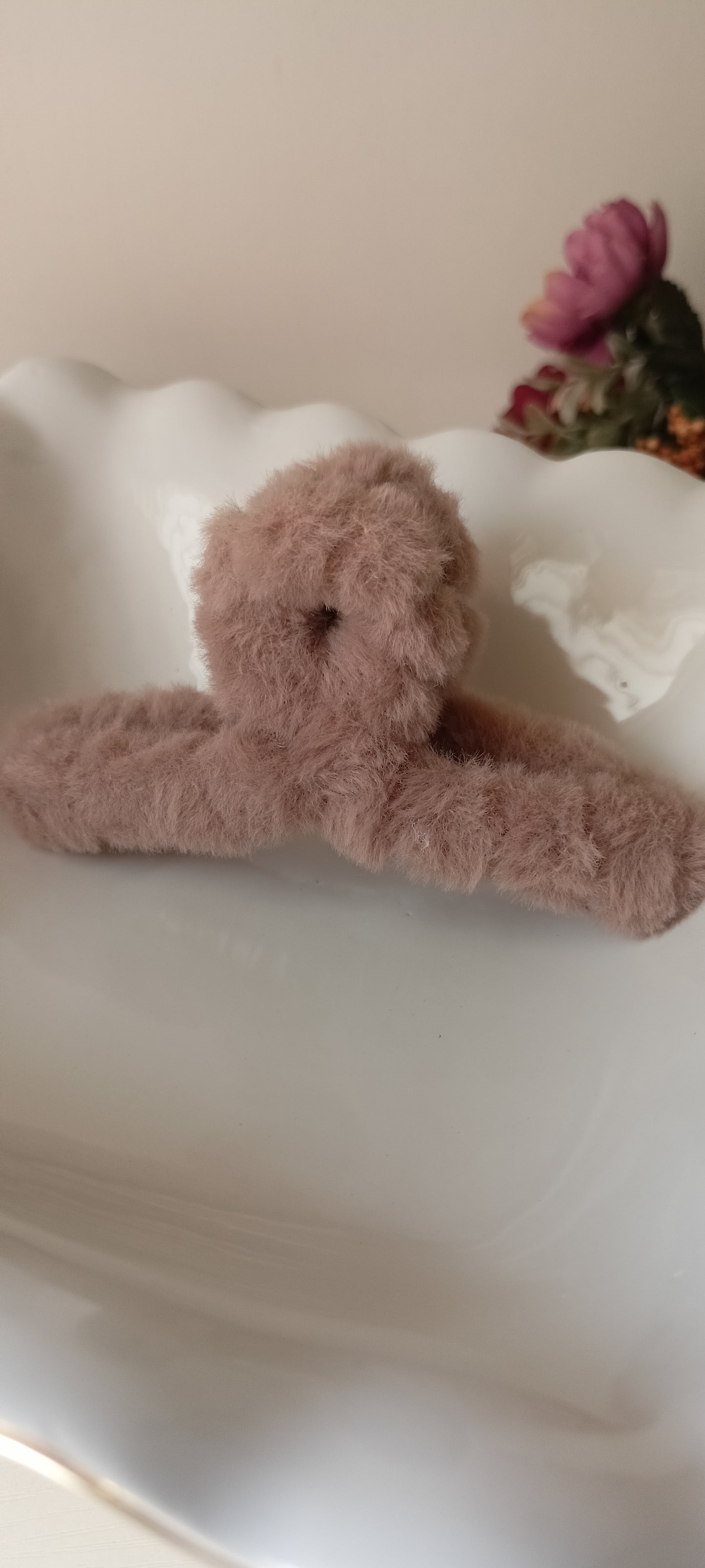 Fluffy Furry Claw Hair Clip - 11.5 cms