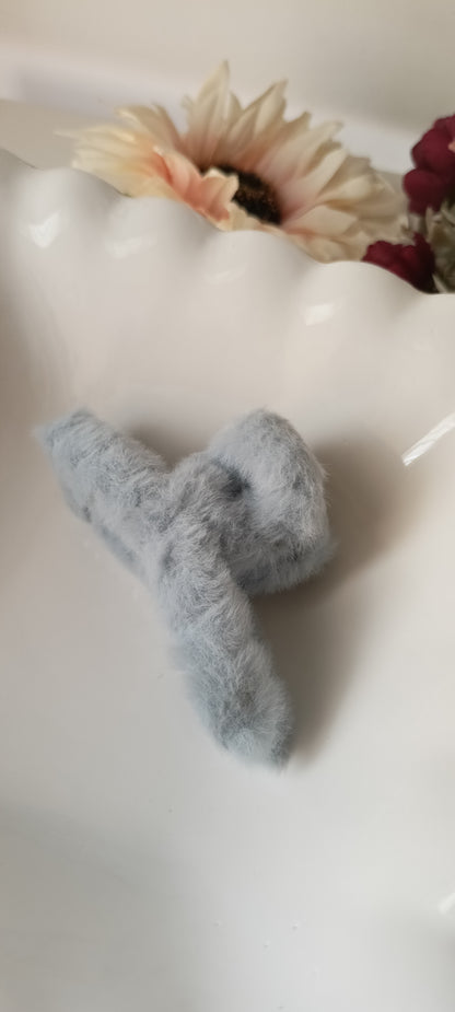 Fluffy Furry Claw Hair Clip - 11.5 cms