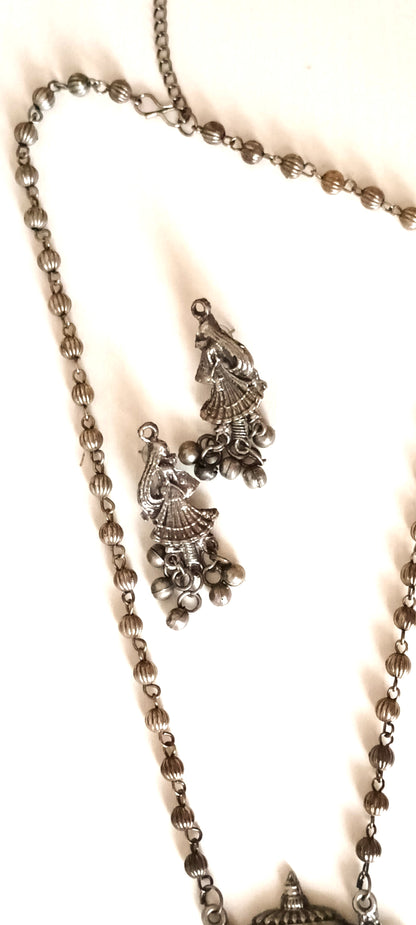Oxidised Silver Royal Chariot & Dancer Motif