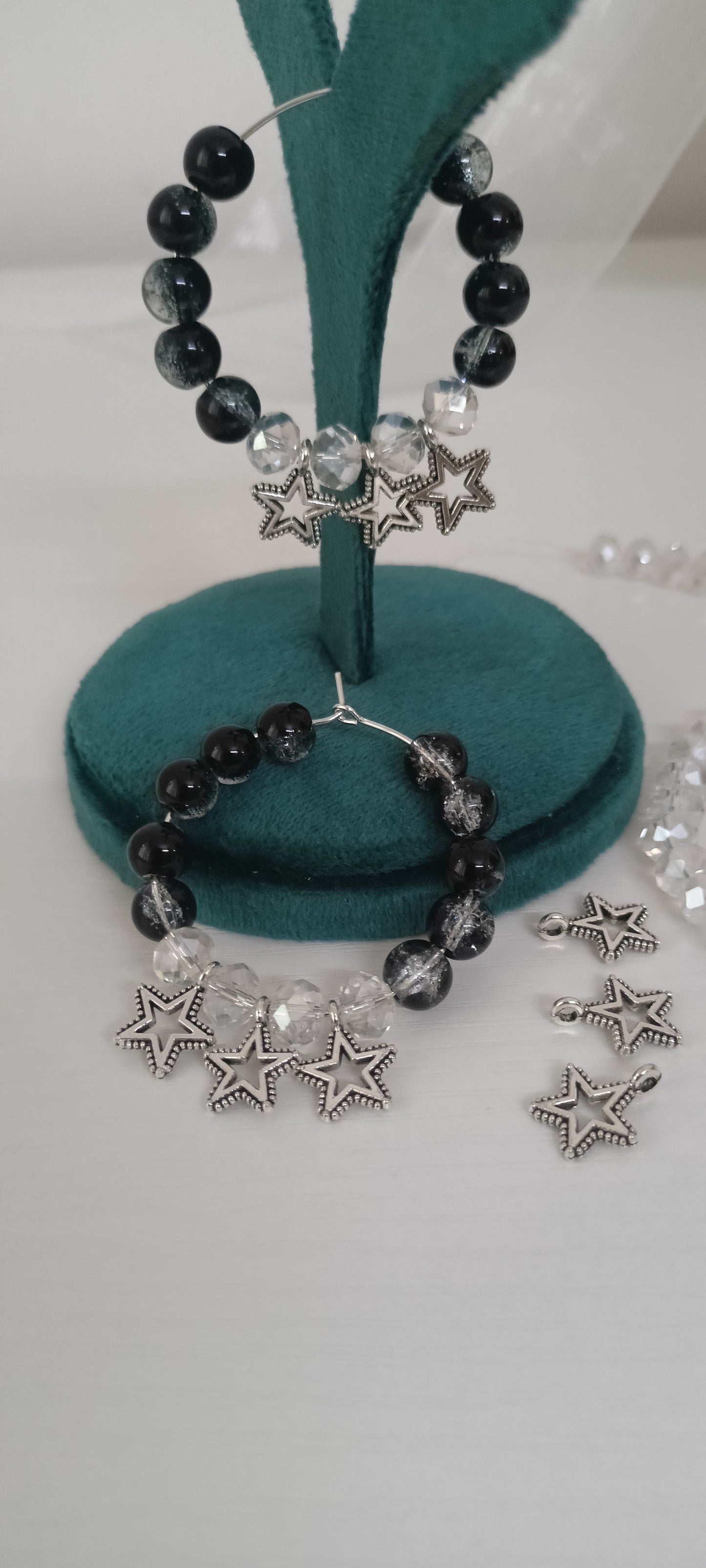 Starlight Charm Beaded Earring & Bracelet Set – Personally Handcrafted