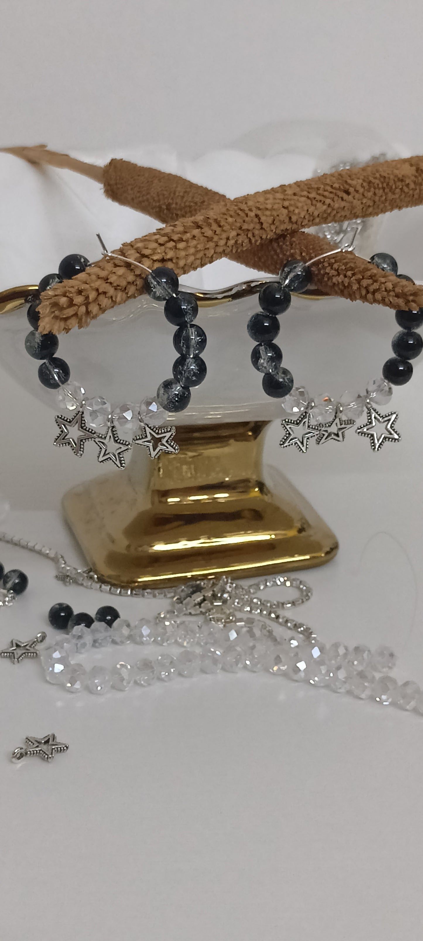 Starlight Charm Beaded Earring & Bracelet Set – Personally Handcrafted