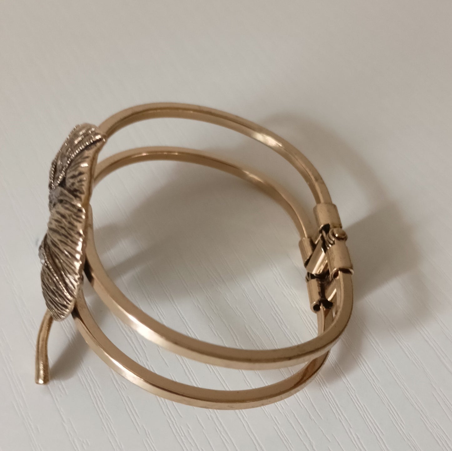 Vintage Gold Leaf with Pears Cuff Bracelet | Vintage Filigree Statement Cuff