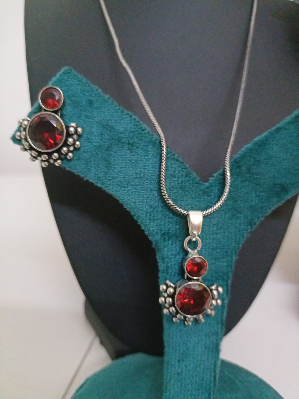 Earring, Pendant with Chain Combo