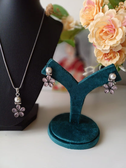 Earring, Pendant with Chain Combo