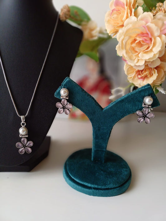 Earring, Pendant with Chain Combo