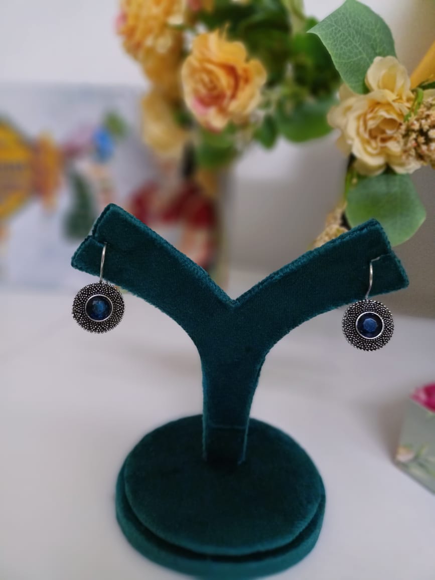 Silver Black tone Earrings