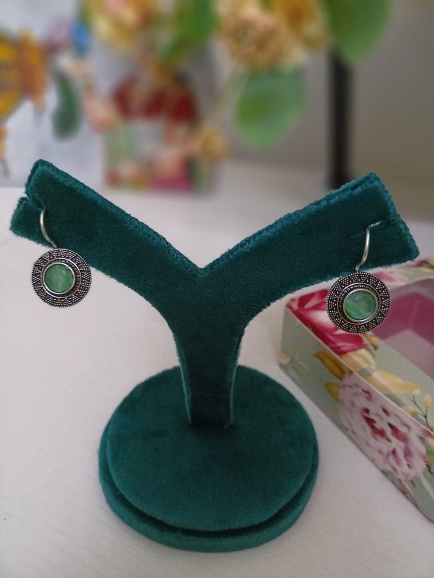 Silver Black tone Earrings