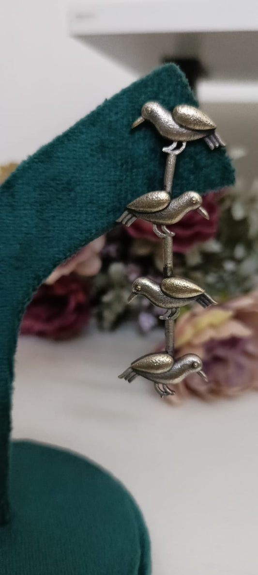 Earring - 4 Birds on a Line